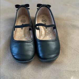 Wonder Nation little girl’s Black Ballet Flats with Bow